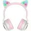Наушники Hoco Bluetooth Stereo W27 Cat Ear gray/pink - миниатюра 2