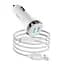 Адаптер автомобильный HOCO Z40 Superior dual port car charger set with Micro USB Cable комплект белый - миниатюра 1