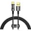 Кабель Baseus Explorer Series Auto Power-Off Fast Charging Data Cable USB to Type-C 100W 1 м Чорний - мініатюра 1