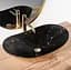Умивальник Rea Royal In Black Marble Gold накладний REA-U8008, Чорний - мініатюра 2