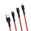 Кабель Hoco U31 Pisces Cable USB to microUSB / Lightning / TypeC 2,4A 1m Red - миниатюра 1
