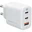 Зарядное устройство Intaleo 65W GAN 2USB-C PD+USB-A QC 3.0 white (1283126559525) - миниатюра 1