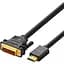 Кабель мультимедийный HDMI M to DVI M 1.5m HD106 black Ugreen (11150) - миниатюра 1
