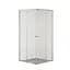 Душова кабіна без піддону Mixxus Cubic SC01-90x90x185-TR хром прозоре скло 4 мм MI6906, Універсальна, прозорий, хром - мініатюра 1
