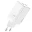 Блок питания зарядный Hoco Starlight N23 2 usb-c 45 W белый - миниатюра 3