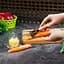 Нож для очистки экономка + шинковка для овощей и корейской морковки стальная двухсторонняя 17 см, Master Class Бежевый 84900 - миниатюра 4