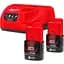 Акумулятори до електроінструменту + зарядний пристрій Milwaukee M12 NRG-302 (4933451902) [99363] - мініатюра 1