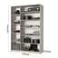 Шкаф 3-дверный MebelStar Оскар Gloss BL-B, 4 дополнительных полки 150x52x220 см Серая мышка/Серый (MBS-5260) - миниатюра 3