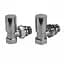 Комплект радіаторних кранів Karro KR32001 кутових 1/2" верхні Chrome 30412 - мініатюра 1