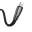 Кабель Hoco U58 Pisces Cable USB to Lightning 2,4A 1,2m Black - миниатюра 1