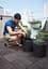 Горшок для цветов Keter 39 л Cylinder Planter Large серый - миниатюра 4