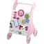 Ходунки-каталка Viga Toys з бізібордом рожеві (50178) - мініатюра 1