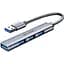 Хаб USB 3.0 - 1xUSB 3.0/3xUSB 2.0, 0.15м, 5 Гбіт/с, Grey Vention - мініатюра 1