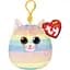 Мягкая игрушка-брелок TY Squish-A-Boos Кошка Heather 12 см (39561) - миниатюра 1