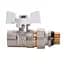 Кран кульовий з американкою Q Professional QP003 PN40 1/2″ антипротікання, Білий метелик - мініатюра 2