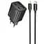 СЗУ Hoco N55 Fundador PD20W four-port (2USB-A/2C) + кабель Type-C to Lightning Black - миниатюра 1