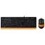 Комплект (клавіатура + миша) A4Tech F1010 Black/Orange USB - мініатюра 1