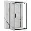Душова кабіна Rea Rapid Swing 70x80 black REA-KPL-009946, Чорний матовий, Універсальна, прозрачний, Чорний матовий - мініатюра 1