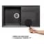 Кухонная мойка Lidz 860x500/240 GRF-13 (LIDZGRF13860500240) - миниатюра 3