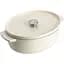 Утятница чугунная с крышкой KitchenAid 30 см 5.6 л бежевая (CC006062-001) - миниатюра 1