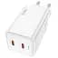 Блок питания зарядный Hoco Starlight N23 2 usb-c 45 W белый - миниатюра 7