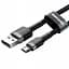 Кабель Baseus Cafule Cable USB to MicroUSB 2.4A 0.5m CAMKLF-AG1 Black-Grey - миниатюра 3
