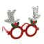Очки новогодние "Оленьи рожки" Bambi 2519-SP(Silver) размер 13 см - миниатюра 1