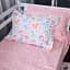 Простыня на резинке MirSon Poplin Line Kids 05 Pony 70х140 см розовая (2200009715853) - миниатюра 1