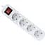 Сетевой удлинитель Defender S418 1.8 m 4 роз switch white (99237) - миниатюра 1