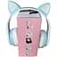 Навушники бездротові Opt-Top Cat ear В39М FM-радіо MicroSD Bluetooth з вушками та підсвічуванням блакитні (1756375771) - мініатюра 2