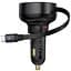 АЗУ Baseus Enjoyment Pro PD60W+QC3.0 with retractable cable (1USB-A/1C) (C000578) Cluster Black - миниатюра 1