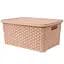 Уцінка. Кошик Diomedea з кришкою 34.5x24.5x15.5 см 10 л бежевий (К13-406)   - мініатюра 1
