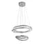 Люстра потолочная LED Levistella 799L8801 (500+350) CH, 68W, современный стиль, хромированный металл - миниатюра 1