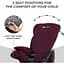 Автокресло Kinderkraft Oneto3 i-Size Cherry Pearl бордовое (KCONE300RED0000) - миниатюра 8