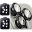 Защитное стекло на камеру DK для Apple iPhone 11 Pro Lens Metal Ring Eagle Eye 015724 black 2 шт. - миниатюра 1