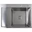 Кухонна мийка Platinum Handmade PVD L з нержавіючої сталі 1.0 мм квадратний сифон 65x50x23 см хром - мініатюра 1