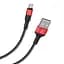 Кабель Hoco X26 Pisces Cable USB to MicroUSB 2A 1m Black - Red - мініатюра 1