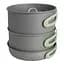 Набір посуду Bo-Camp Explorer XL 4 Pieces Hard Anodized Grey/Green (2200249), Сірий - мініатюра 10