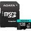 Карта пам'яті ADATA MicroSDXC Premier Pro 128Gb UHS-1 A2 V30S + SD адаптер (AUSDX128GUI3V30SA2-RA1) [162343] - мініатюра 1