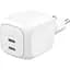 Сетевое зарядное устройство Belkin Boost Up Charge Pro Dual USB-C GaN 50W White + Cable USB-C - USB-C (WCH019KQ1MWH-B6) [158913] - миниатюра 2