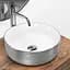 Умивальник Rea Sami brushed silver white накладний REA-U3304, Хром - мініатюра 2