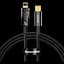 Кабель Baseus Explorer Series Auto Power-Off USB-C Fast Charging to Lightning 20W 2m Black (CATS000101) [75259] - мініатюра 1