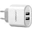 Мережевий зарядний пристрій Ugreen CD104 Dual USB Wall Charger 3.4A White (20384) [99250] - мініатюра 1