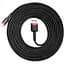 Кабель Baseus Cafule Cable USB to Lightning 2A 3m CALKLF-R91 Black-Red - миниатюра 3