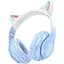 Навушники накладні Hoco w42 Cat Ear Bluetooth з підсвічуванням блакитні 6931474795861 - мініатюра 1
