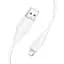 Дата кабель Hoco X124 Bien silicone USB to Lightning 2.4A (1m) White - миниатюра 2