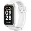 Силиконовый ремешок Mijobs Classic для фитнеса браслета Xiaomi Mi Smart Band 8 Active White - миниатюра 1