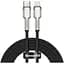 Дата кабель USB-C to Lightning 2.0m Cafule Metal PD 20W black Baseus (CATLJK-B01) - миниатюра 1