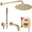 Душова система прихованого монтажу Rea Lungo + Box з виливом brushed gold REA-P6609, Золотий - мініатюра 1