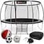 Батут Hop-Sport Premium 14ft (427см) чорно-сірий з внутрішньою сіткою - мініатюра 4